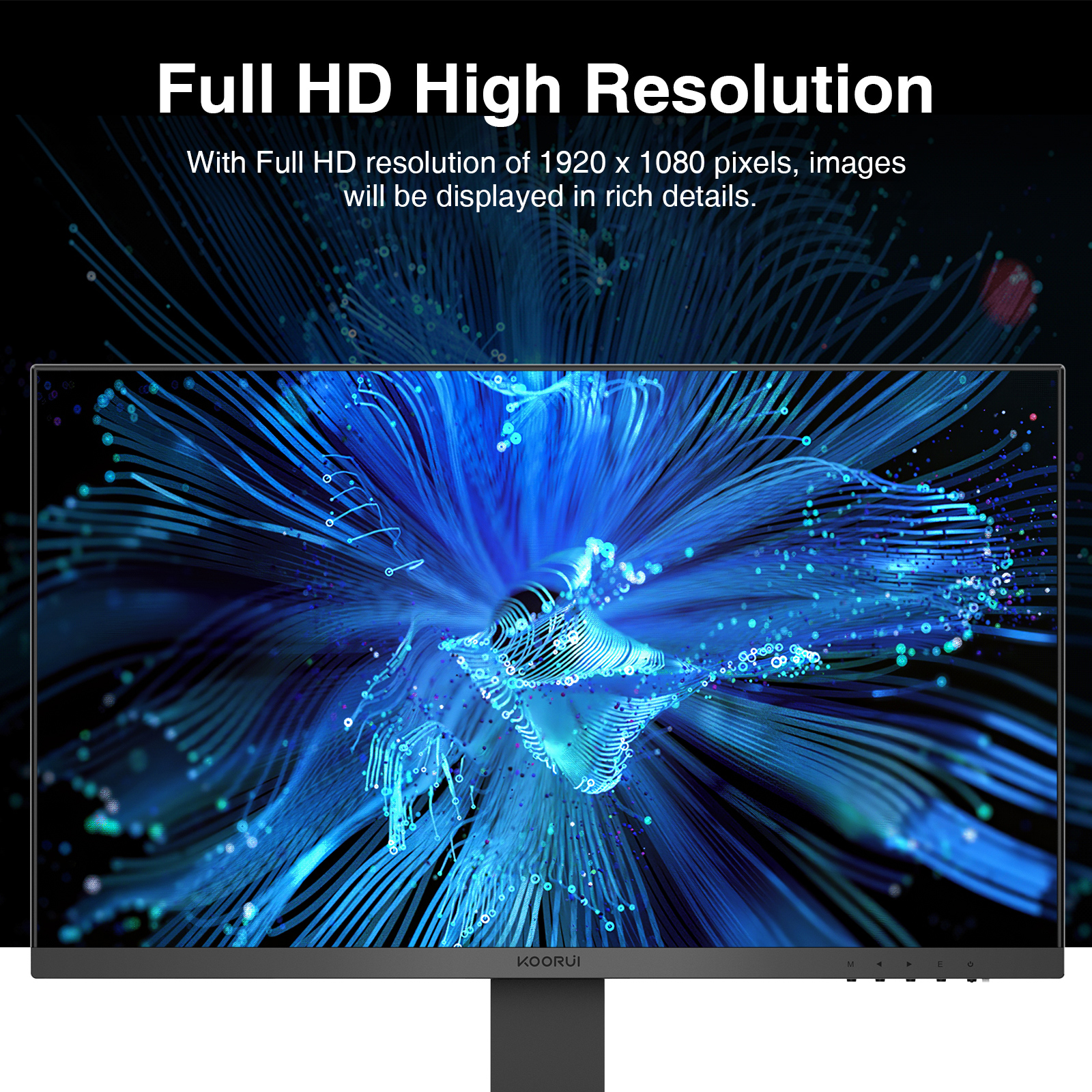 KOORUI 24'' FHD (1920 x 1080p) 75Hz Office Monitor,with HDMI VGA