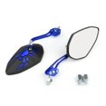 thumbnail image 2 of Universal 8mm 10mm Motorcycle Moto Spider Adjusted Rear View Side Mirrors Blue, 2 of 5