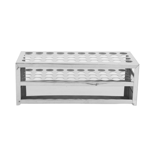 Soporte para tubos de ensayo, soporte para tubos de ensayo de acero inoxidable de laboratorio de alta calidad, equipo de laboratorio de 40 agujeros(15.5mm*40 holes)