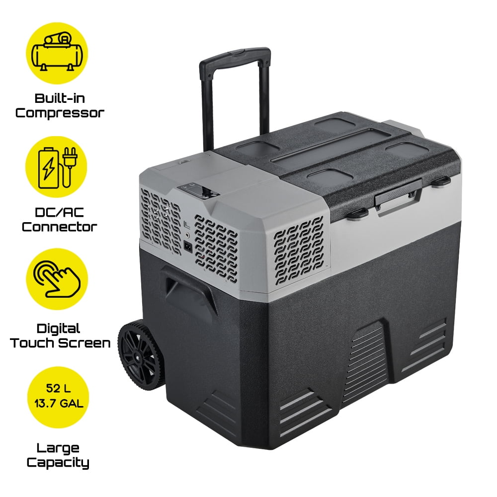 BornTech 52 Liter Portable Electric Cooler for Car Freezer Compressor ...