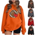 thumbnail image 4 of EQWLJWE Chandails Surdimensionnés pour Femmes Imprimé Léopard Football en Molleton Col Rond Chandail Décontracté Confortable Tenues de Mode Automne Vêtements 2023, 4 of 4