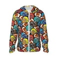 thumbnail image 1 of Balery American Football Sudadera ligera de manga larga con capucha y protección solar UPF 50+ para hombre y mujer, ideal para pesca y running-Small, 1 of 7