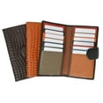 thumbnail image 2 of Slim Credit Card Holder New Fashion Croco Embossed Design with Snap Closure 118-268 (C), 2 of 19