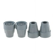 4 Pieces Ferrules Grey Anti-skid Crutch Bottom End