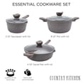 thumbnail image 4 of Country Kitchen Juego de utensilios de cocina antiadherentes de aluminio fundido: utensilios de cocina duraderos para cocinar todos los días, azul marino, 11 piezas., 4 of 5