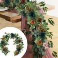 thumbnail image 2 of HCTSHG Artificial Rose Garlands, 5.9 FT Flower Floral Vine for Wedding Arch Aisle Table Runner Centerpieces Backdrop Patio Decorations, 2 of 8