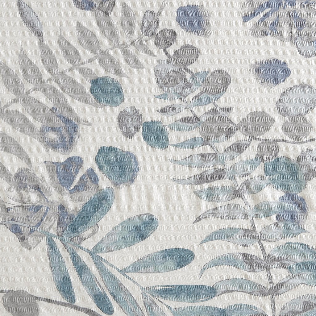 Euroco Printed Seersucker Shower Curtain