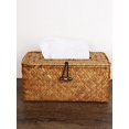 thumbnail image 6 of Rectangular Woven Tissue Box Cover,Decorative Seagrass Wicker Tissue Box Holder,Rustic Tissue Holder, 6 of 7