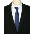 thumbnail image 4 of Corbata ajustable con cremallera INSPIRE CHIC para hombres, corbata de cuello para ocasiones casuales y formales, azul marino - 5 18.9" × 3.2", 4 of 4
