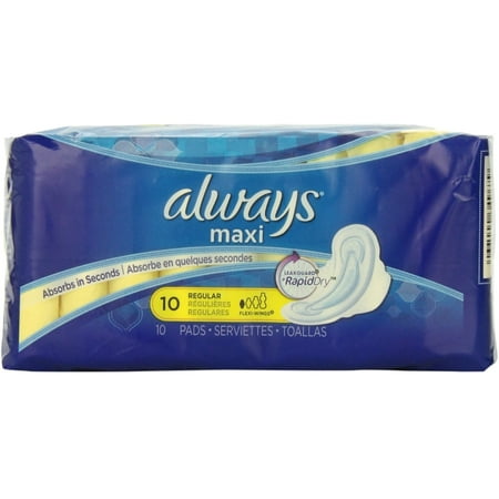 - Always Maxi Regular Flexi-Wings Pads 10 ea
