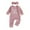 Y46-Pink, variant on Outfit Girl Long Sleeve Letter Romper Ribbed Knit Jumpsuit Baby Girl Preemie Outfit(Y47-Purple,0-3 Months)