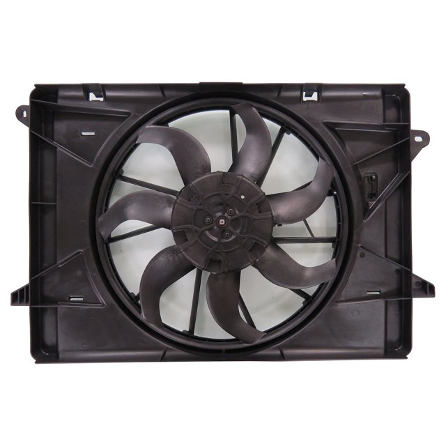 OE Compatible/Replacement Radiator And Condenser Fan Assembly With One Big Fan
