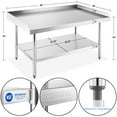 thumbnail image 5 of GRIDMANN NSF 16-Gauge Stainless Steel 48"L x 30"W x 24"H Equipment Stand Grill Table with Undershelf for Commercial Restaurant Kitchen, 5 of 5