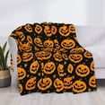 thumbnail image 6 of Halloween Decorations Throw Blanket for Couch, pumpkin halloween star Halloween Blanket Fuzzy Throw Blanket, Halloween Decor Cuteness Plush Flannel Blanket & Throws, 6 of 7