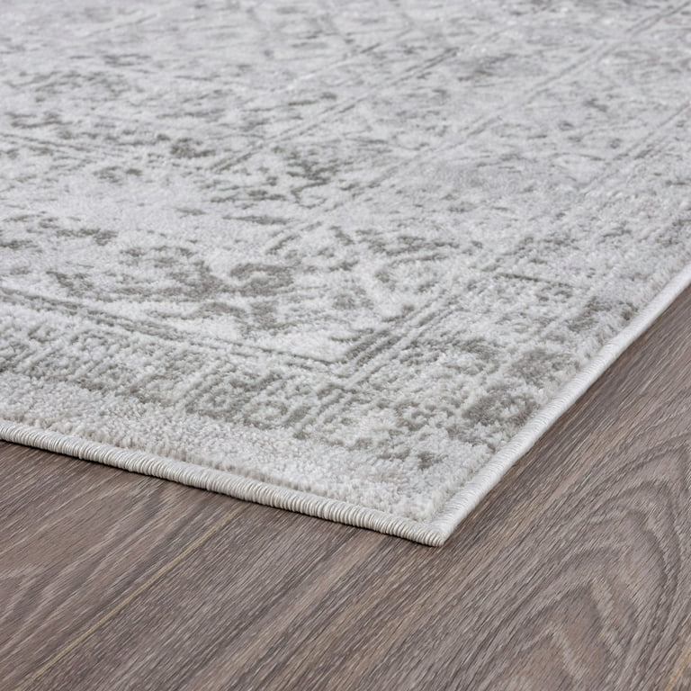 Bliss Rugs Indoor Doormat - Persian Floor Mat - Gray, 2 x 3