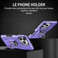 thumbnail image 2 of K-Lion for iPhone 13 Pro 6.1 Inch Case, 360° Rotating Ring Holder Stand Heavy Duty Kickstand Magnetic Car Mount Slim Military Grade Shockproof Durable Hybrid Case for iPhone 13 Pro,Purple, 2 of 9
