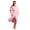 Pink, variant on Women’s Long Waffle Robe - Lightweight 100% Cotton