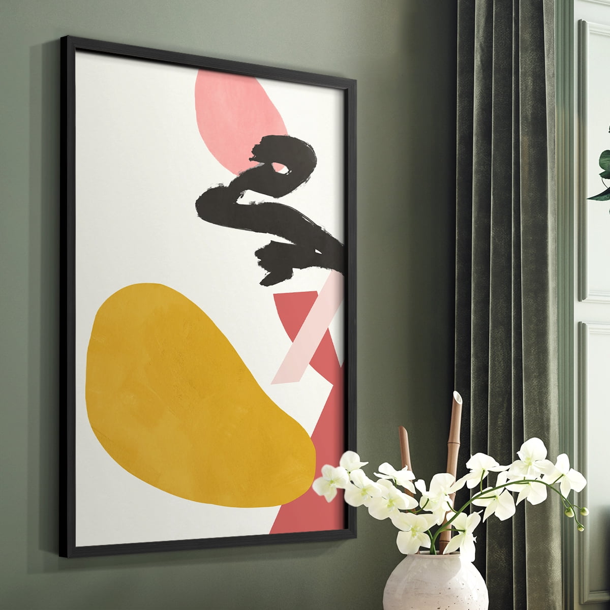 Bright Boy I Framed Print in Black Solid Wood Framed Print No Nail Hanging