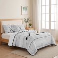 thumbnail image 5 of King Quilt Set 96''x106'', Ice Hockey Lightweight Bedspread Coverlet Set with 2 Pillow Shams, Farmhouse Rustic Ball Sport Game Wooden Grain Breathable All Season Quilt Bedding for Bedroom/Guest Room, 5 of 9