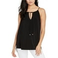 thumbnail image 1 of Rachel Roy Womens Split-Back Knit Blouse, Black, Large, 1 of 3