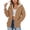 A827 Khaki, variant on Womens Leopard Print Hoodie Fall Winter Zipper Fleece Pullover Long Sleeve Loose Fit Pockets Sweatshirt Casual Fall Winter Hooded Jacket Size S Pink
