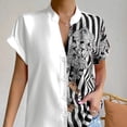 thumbnail image 3 of Camisa Ticfox Manga Corta Botones Mujer Suelta Casual L, 3 of 7