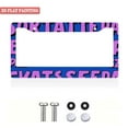 thumbnail image 2 of 1PC Blue and Purple Graffiti - Style Text Car License Plate Frames with Mounting Hardware 6.3x12.2inch(16x31cm), 2 of 8
