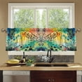 thumbnail image 4 of Yayeee Kitchen Curtains Tier Set of 2 Light Filtering 57"x24" Over Sink Window Panels, Colorful Plants, 4 of 7