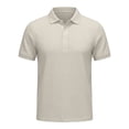 thumbnail image 6 of Men Linen Polo Shirt Casual Short Sleeve Summer Beach T Shirt Button Tee Top Beach Hippie Shirt White, 6 of 8