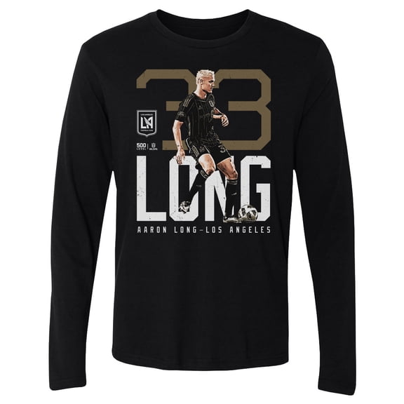 Men's 500 Level Aaron Long Black LAFC Bold Long Sleeve T-Shirt