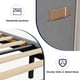 thumbnail image 2 of Queen forrado marco de cama con cabecero, 2 almacenamiento pockets, wingback design, wood slats - no necesita colchón base, noise - free, light gray, 2 of 7