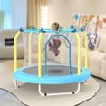 thumbnail image 2 of Trampolín de 55 pulgadas para niños Trampolín para niños pequeños de interior y al aire libre con aro de baloncesto, 2 of 5