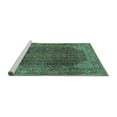 thumbnail image 2 of Ahgly Company Machine Washable Indoor Rectangle Persian Turquoise Blue Traditional Area Rugs, 7' x 10', 2 of 4