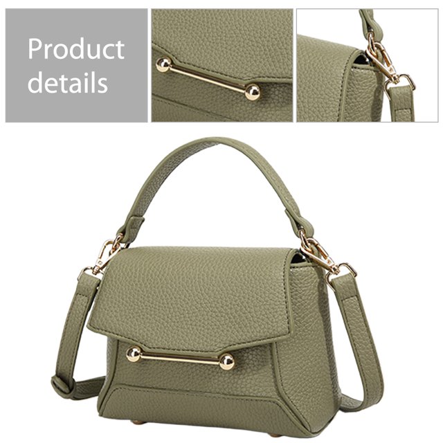 Niche Bolso Pequeño Cruzado Un Hombro PU Con Guijarros Alta Gama Y Versátil para Mujer (verde) Verde
