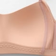 thumbnail image 4 of Alun Bras for Women Integrated Wireless Push up No Underwire Seamless Comfort T Shirt Everyday Bralettes Full Coverage Sides Supportive Pure Color Sports Bra Beige 38, 4 of 5