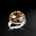 thumbnail image 5 of PhooArto Golden Skull Head Silhouette Stainless Steel Rings for Women, Open Adjustable Ring Promise Ring Jewelry Gifts, 5 of 5