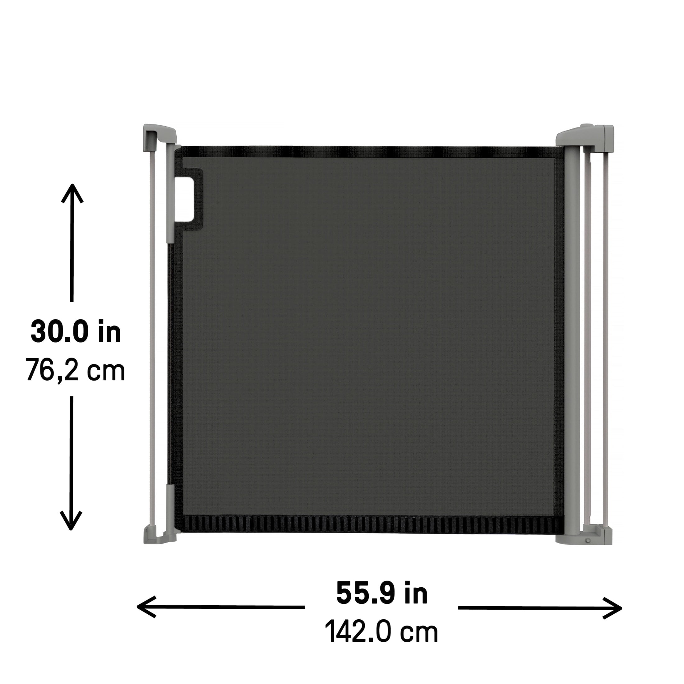 Summer by Ingenuity Tuck Away Retractable Extra Wide Safety Pet and Baby Gate, Up to 56" Wide, 30" Tall - Gray