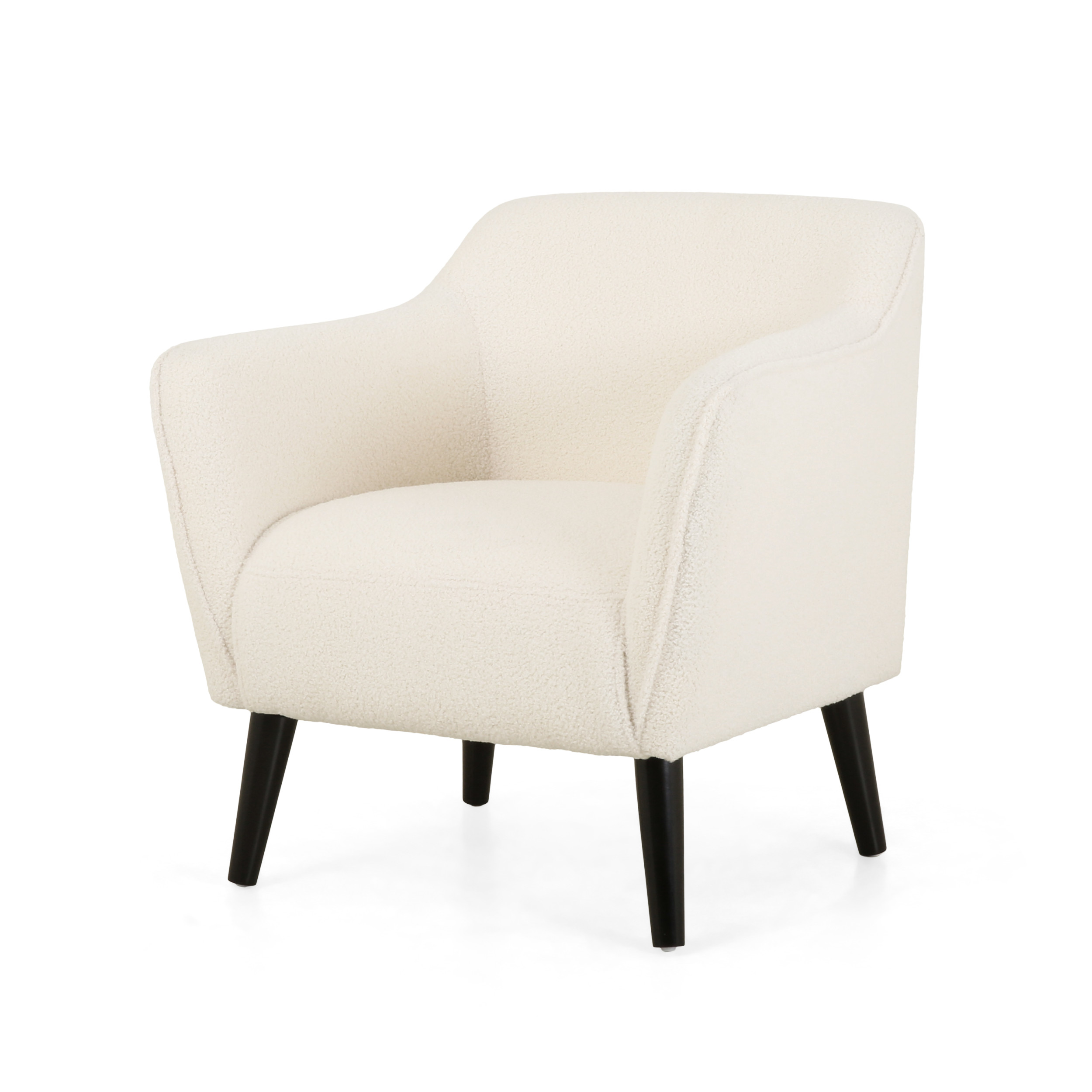 Noble House Darcy Arm Chair, Ivory Boucle