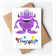 thumbnail image 1 of Universe Alien Monster Purple Alien Wedding Cards Congratulations Greeting Envelopes, 1 of 3