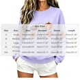 thumbnail image 3 of YFNNUP Women's Halloween Sweatshirts Tis The Season Pumpkin Football Graphic Pullover Tops Fall Crewneck Long Sleeve Shirts Purple,XXL, 3 of 6