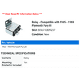 thumbnail image 2 of Relay - Compatible with 1965 - 1969 Plymouth Fury III 1966 1967 1968, 2 of 2