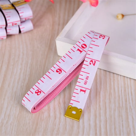 

Lmtime Cm and Inch Plastic Tape with White Background and Pink Characters Soft Ruler 1M