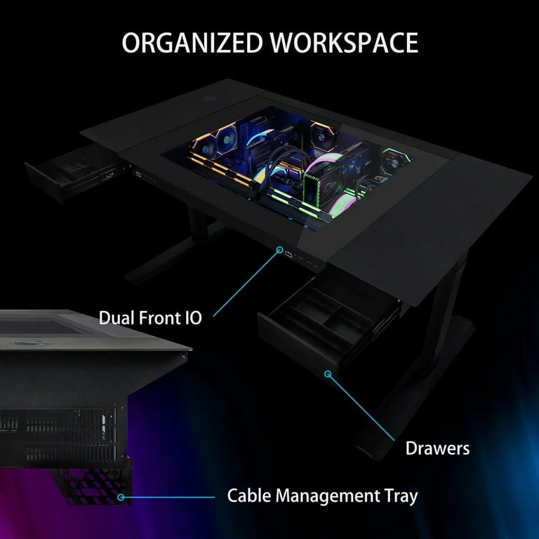 Lian-Li DK-07X E-ATX Dual-System Height-Adjustable Desk Gaming