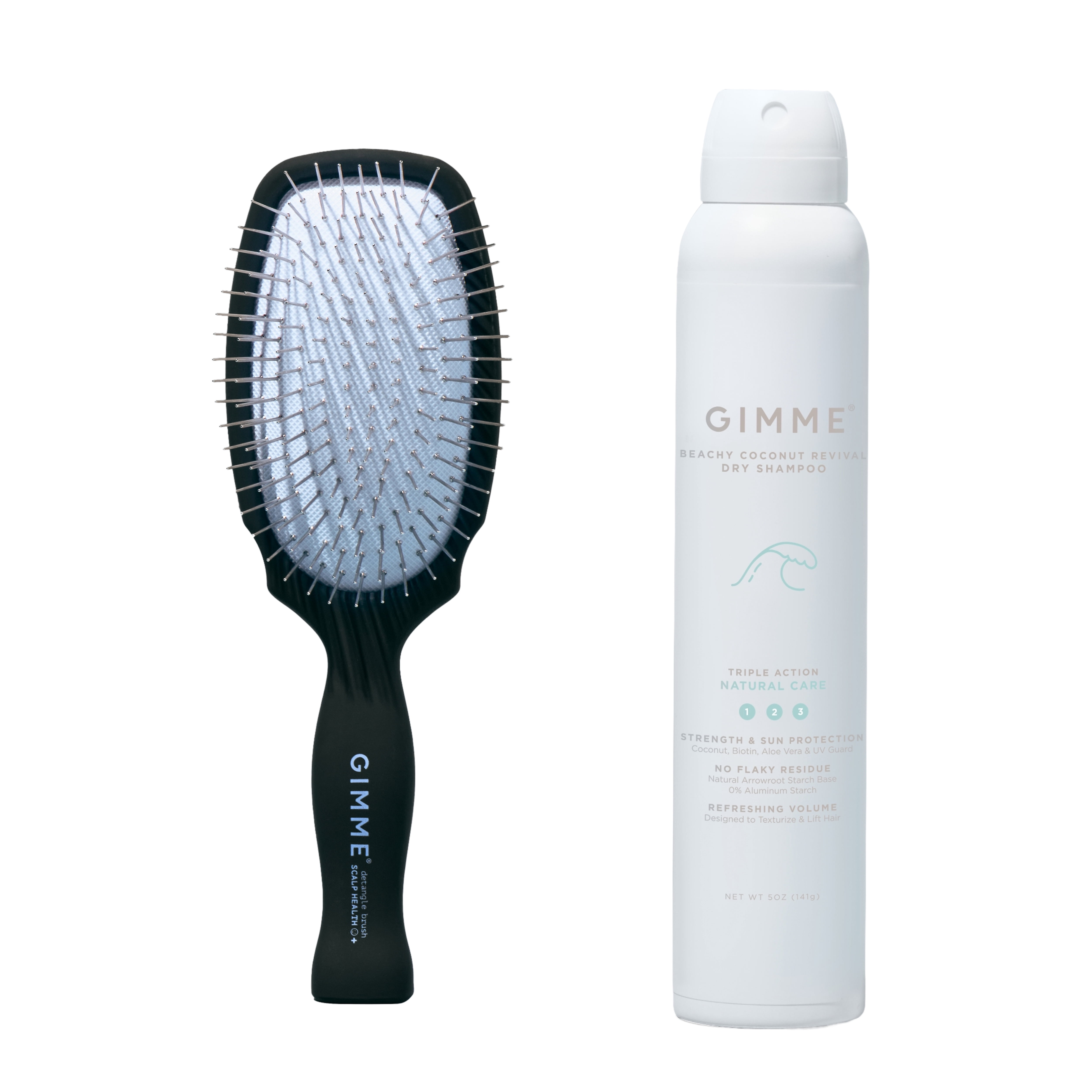 Gimme Beauty Metal Bristle Brush - Stainless Steel Bristles for Healthy Shine - Designed to Detangle Hair Types - Supports Scalp Care