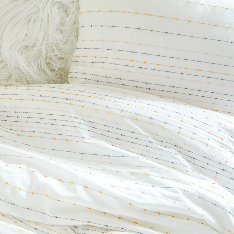 Dormify Eyelash Fringe Comforter and Sham Set | Dorm Essentials Light Natural / Twin/Twin XL