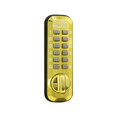 thumbnail image 4 of Lockey M-220-BB Mechanical Keyless Surface Mount Slide Deadbolt - Bright Brass, 4 of 5