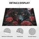 thumbnail image 3 of Balery Rose Full Moon Black Wolf Alfombrilla de Secado para Cocina, 18x24 Pulgadas, Súper Absorbente para Platos y Encimeras, 3 of 7
