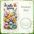 thumbnail image 2 of Floral Design Welcome Banner Vintage Truck Spring Backdrop Checkered Bow Colorful Blooms Garden Background for Home Decoration Spring Party Garden Gathering, 2 of 9