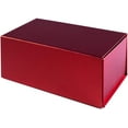 thumbnail image 1 of Red Metallic Gift Box with Lid and Magnet Closure, Small Size, Perfect for Gifting, Product Packaging, Shipping and Storage, Measures 7" x 4" x 2.75", Pack of 2, 1 of 1