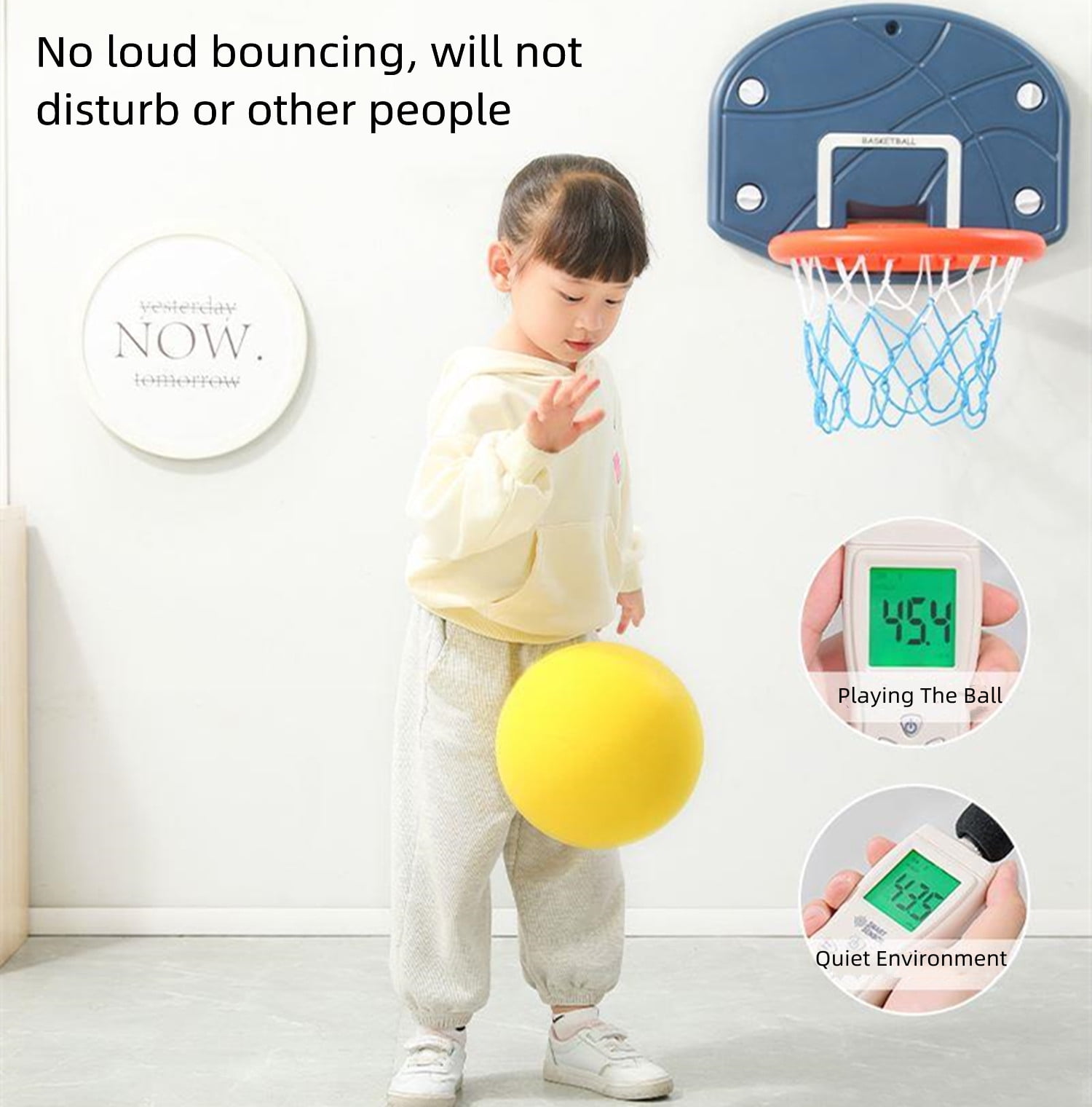 NEWBRAUG Indoor Mute Soft Foam Ball, Sponge slient Bouncy Baby Balls for  Home-Playing (7-Inch)